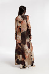 Vestido Liso Cupro Estampado